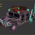 Military Armored Vehicle With Camouflage Paint Mounted Weapon System Antenna And Heavy Duty Tires
