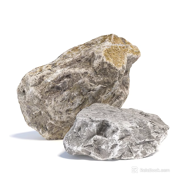 Natural Raw Stones With Large And Small Sizes For Decorative Use 3d model