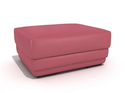 Modern Pink Square Upholstered Ottoman Design for Living Room Decor 3d model