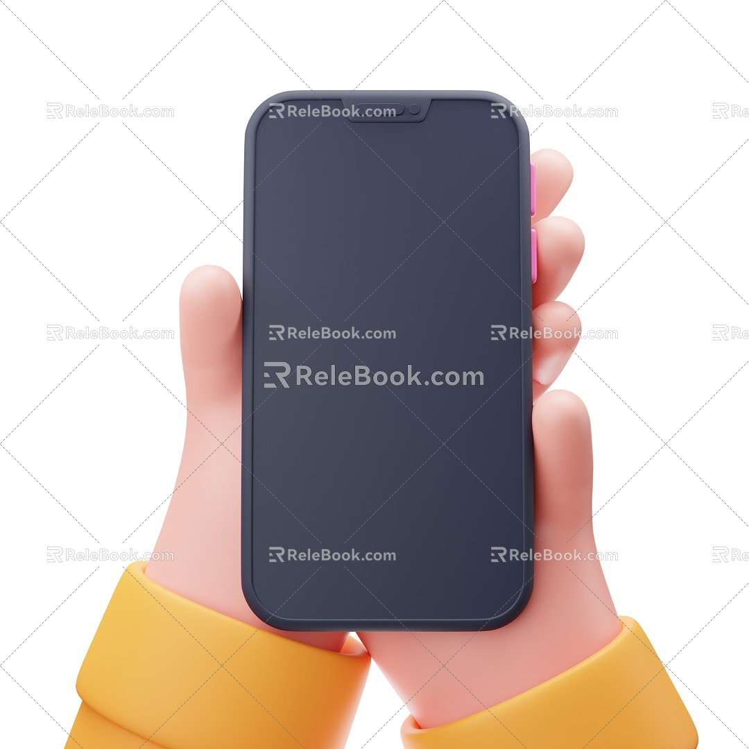 Cartoon Hand Hand Model Hand Model Mobile Phone Display Cartoon Hand Holding Mobile Phone with Both Hands model