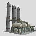 pipeline industrial pipeline industrial tank industrial equipment gas pipeline 3d model