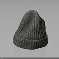 Stylish Gray Ribbed Knitted Beanie For Winter Warmth And Casual Wear