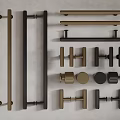 Modern door handle long handle 3d model