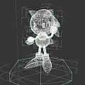 Sonic Blue Hedgehog Standing On Yellow Red Checkered Platform With Raised Right Hand Red Shoes