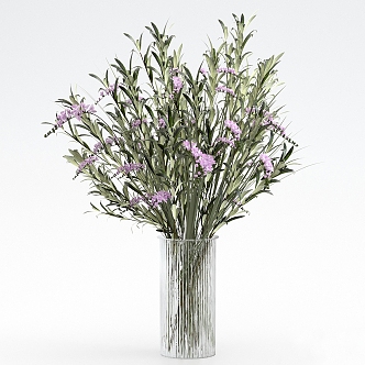 Modern vase floral ornaments 3d model