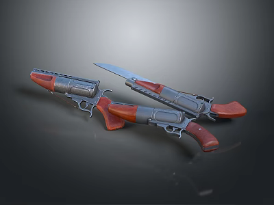 Tactical revolver pistol semi-automatic pistol automatic pistol 3d model