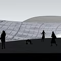 Modern Museum Building With Streamlined White Exterior And Unique Curved Structure 3d model