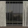 Elegant Layered Curtains With Floral Pattern And Sheer Panels For Natural View