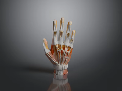 Medical Device Hand Anatomy Model with Skeleton and Muscle Structure 3d model
