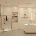 MAS Clothing Store Exterior Design With Glass Window And Mannequin