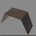 Modern Minimalist Wooden Stool With Geometric Structure And Natural Wood Grain