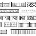 Various Decorative Fences and Railings with Ornamental Patterns for Home Garden and Outdoor Spaces