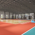 modern basketball court 3d model