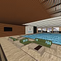 Indoor Swimming Pool With Clear Blue Water And Modern Spacious Facility Design