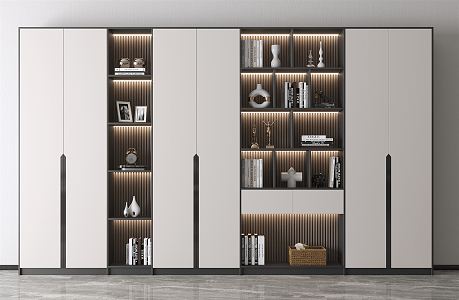 Modern bookcase 3d model