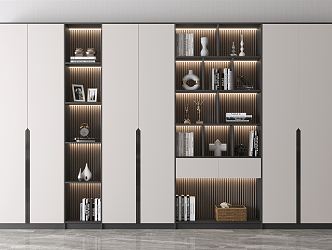 Modern bookcase 3d model