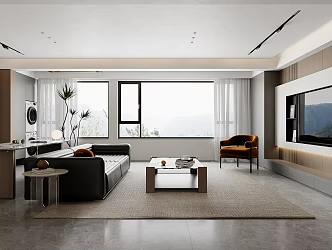 modern living room 3d model