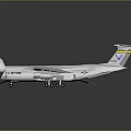 Large Passenger Airplane With Four Engines Tail Fin And Shiny Exterior Design