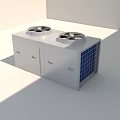 White Air Conditioner Fan With Dual Fans And Ventilation Grid For Efficient Cooling
