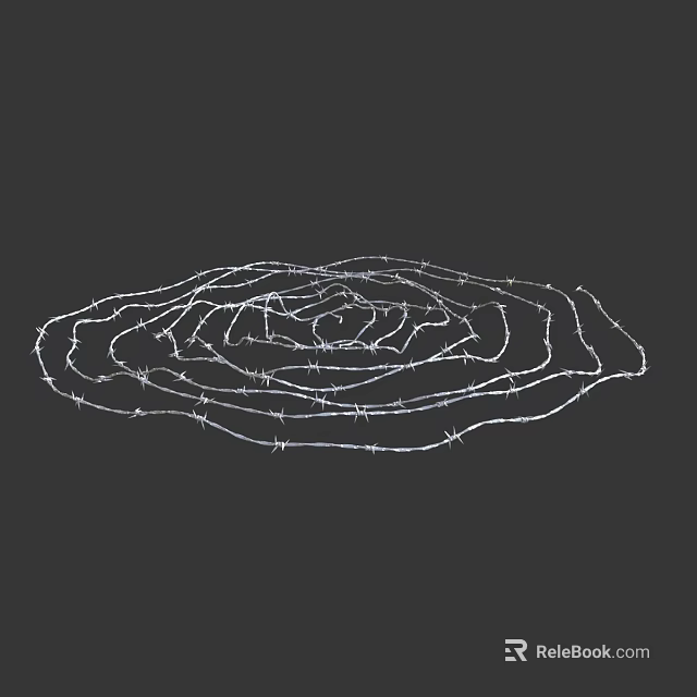 Abstract Spiral White Line Pattern On Black Background Art Design 3d model