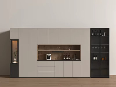 Modern Italian Sideboard Wine Cabinet Sideboard Corner Sideboard Restaurant High Cabinet Sideboard 3d model