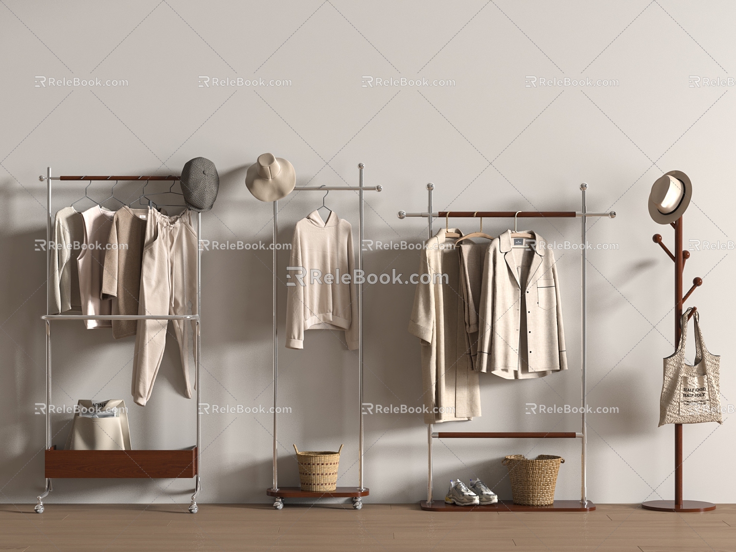 Cream Vintage Hanger 3d model