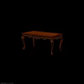 Science and Technology Exhibition Hall Showcases Classic Solid Wood Table With Carved Details