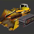 Yellow Bulldozer Featuring FARMA Lettering On Blade Grey Tracks And Black Yellow Body