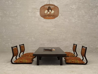 Japanese Tea Table and Chair Table and Chair 3d model