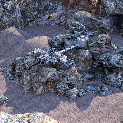 Modern Space Station Alien Space Station 3d model