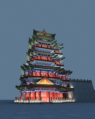 Chinese ancient building 3d model