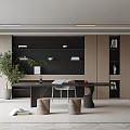Modern study 3d model