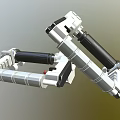 DOF 3D Model Mechanical Equipment With Industrial Arm And Pipe Components