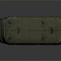 Vintage Olive Green Military Van With Worn Appearance Multiple Windows And Silver Rims