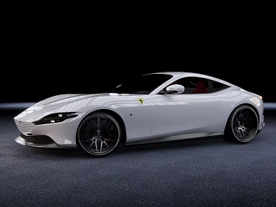 Modern sports car Ferrari sports car 3d model