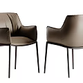 Modern Glass Top Dining Set With 6 Beige Leather Chairs And Black Legs