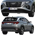 Hyundai SUV Front And Rear Exterior With Modern Headlights Tail Lights And Sporty Wheels