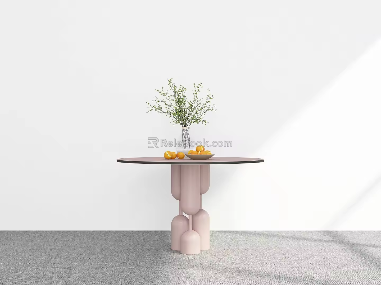 Dining Table Ornaments Round Dining Table Round Table 3d model