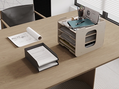 Modern Office Supplies 3d model