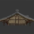 Traditional Architectural Roof With Tiled Surface And Ornate Eave Details