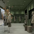 VIEAING Clothing Store Window Display With Mannequins And Stylish Outfits