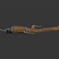 Traditional Handmade Wooden Crossbow With Metal Fittings And Bowstring Structure