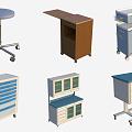 Hospital medical equipment lockers 3d model