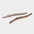 Natural Curved Wooden Sticks In Different Colors On White Background