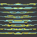 Stylish Yellow And Blue Geometric Wall Decor For Contemporary Home Design