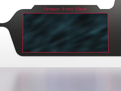 Live Stream Room Featuring Conquer Every Cloud With Black Frame And Red Stitching 3d model