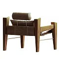 Modern Natural Wooden Frame Leisure Chair With Upholstered Seat And Cylindrical Back Pillow