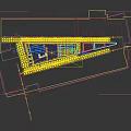 Shopping Mall Atrium With Glass Skylight Blue Sky White Clouds Multiple Floors Glass Railings Shops