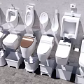 Various Types Of Toilets Including Wall Mounted And Floor Standing Designs For Modern Bathrooms