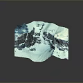 Scenic Snow Mountain Landscape With Blue Ice Texture And Rocky Terrain Reflection